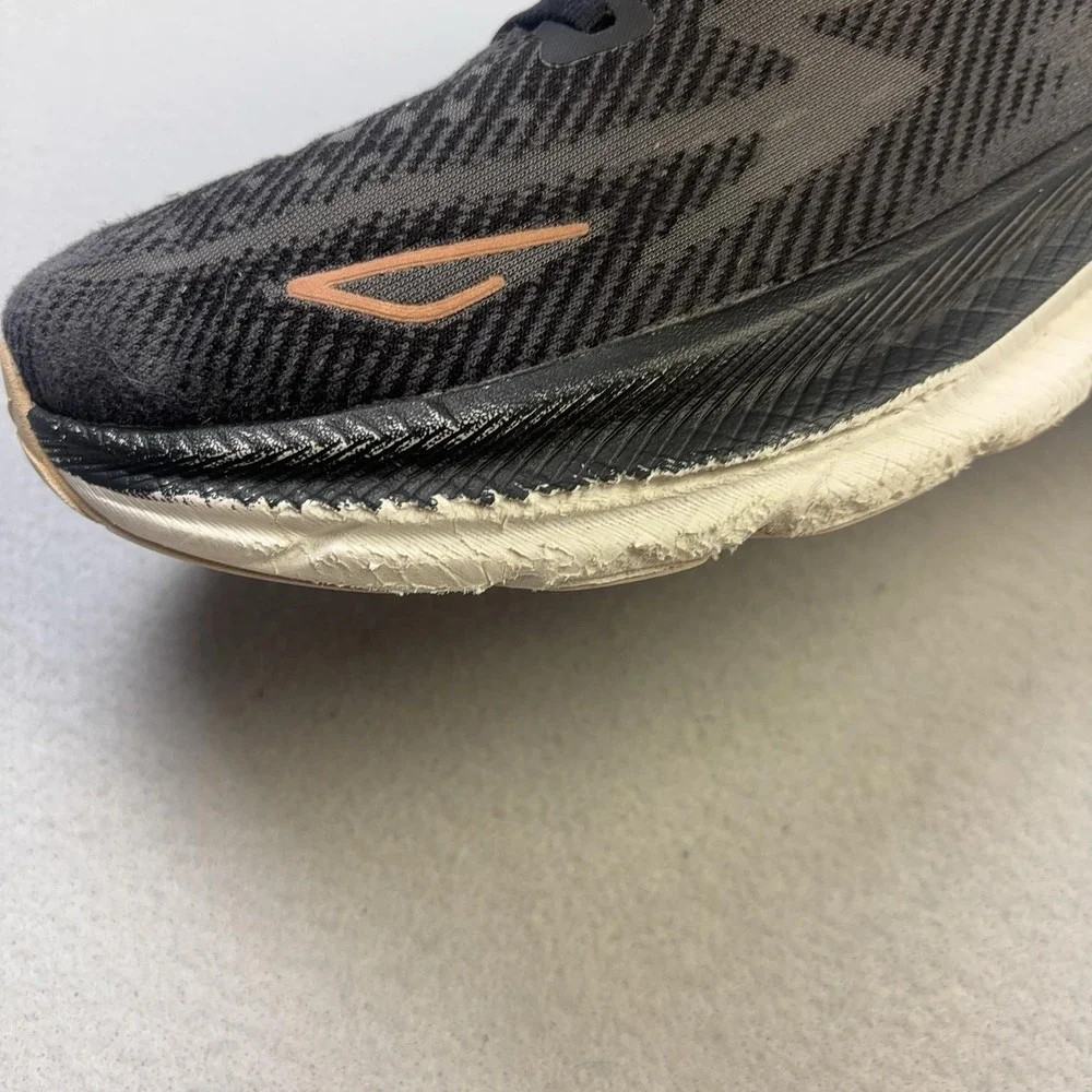 Hoka One One Clifton 9 Shoes Womens Size 11 Black Running Sneakers 1127896 BRGL